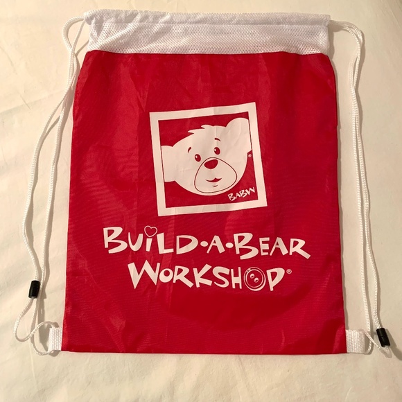 Build A Bear Pink Sparkly Glitter Sandals & Drawstring Backback Tote Bag - Picture 6 of 9